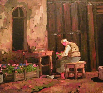 Arreglando flores
