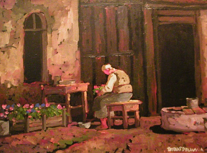 Arreglando flores