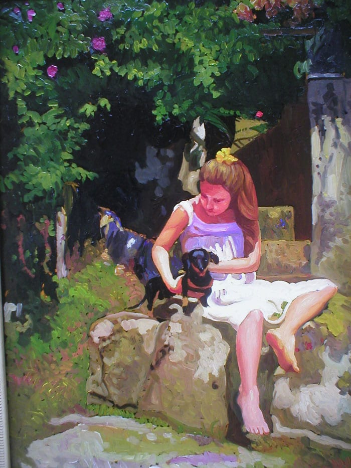 Niña con perrito