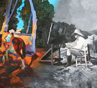 Fader pintando un caballo