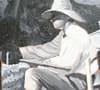 Detalhe de Fader pintando un caballo