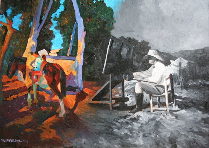 Fader pintando un caballo
