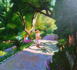 Los hijos de Fader en el jardin