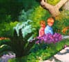 Detalhe de Los hijos de Fader en el jardin