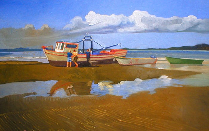 Barco en el pontal