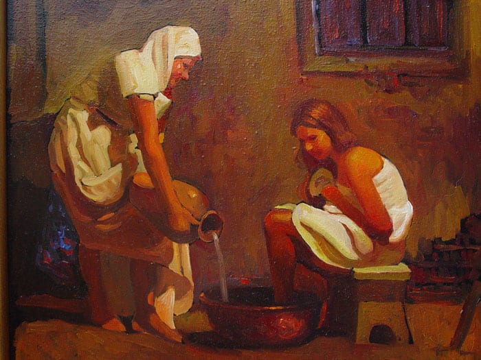 Veronica en el baño